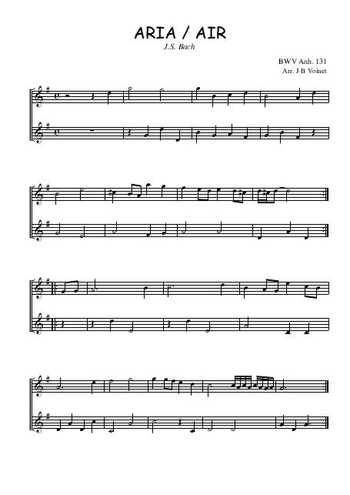 Téléchargez la partition de Air BWV Anh. 131